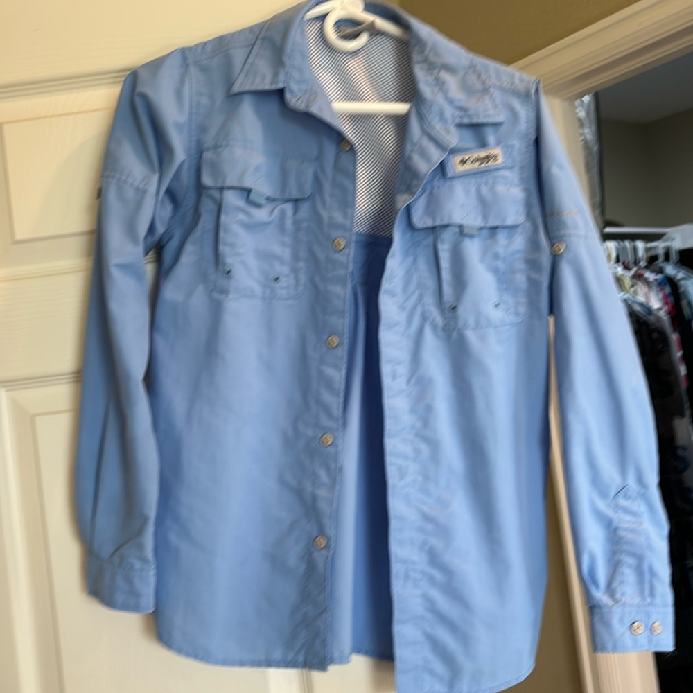 Columbia Boys' PFG Bahama Long Sleeve Shirt 14/16 Large
